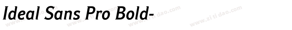 Ideal Sans Pro Bold字体转换